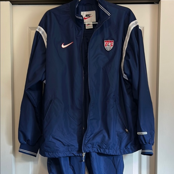Nike Other - SET: Vintage Nike Navy Blue Sports Jacket and Matching Sweatpants Size Medium